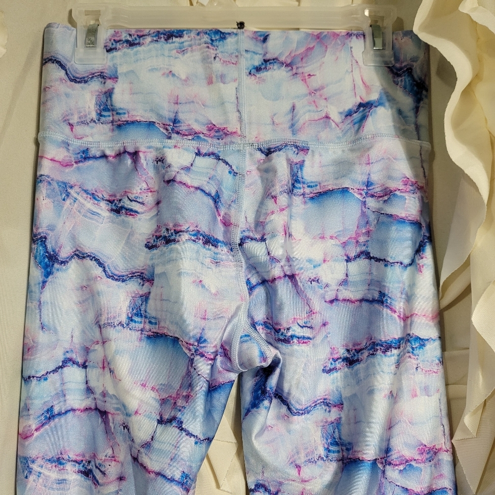 TEREZ Active Super High Band 7/8 Legging in Blue Marble Large - Picture 7 of 13